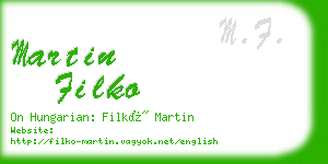 martin filko business card